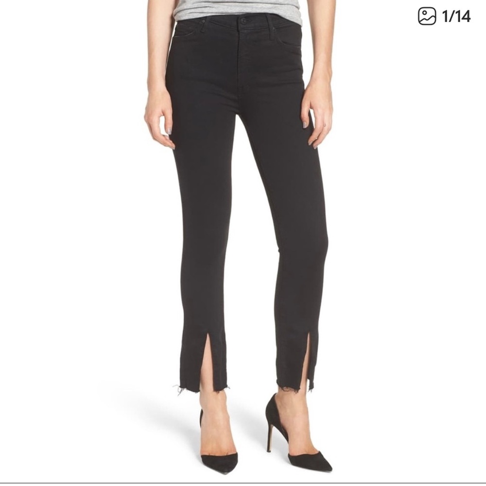 Mother the Insider Slit ankle fray Jeans